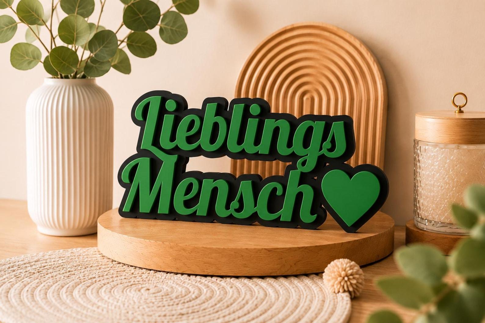Lieblings Mensch 3D-Schriftzug