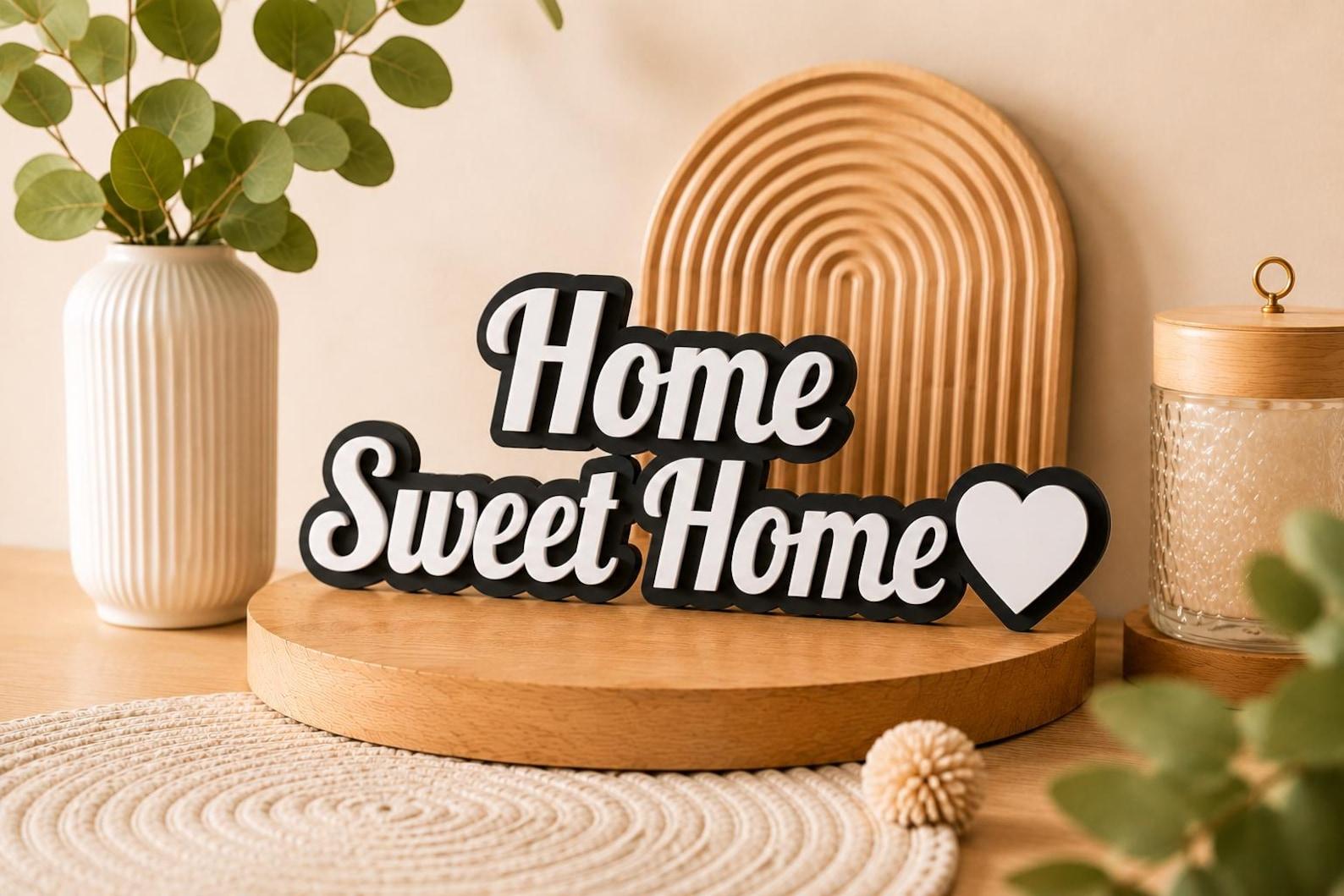 Home Sweet Home 3D-Schriftzug